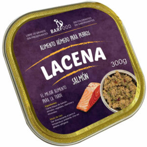 Lacena para perro sabor salmón Barfood 300gr.